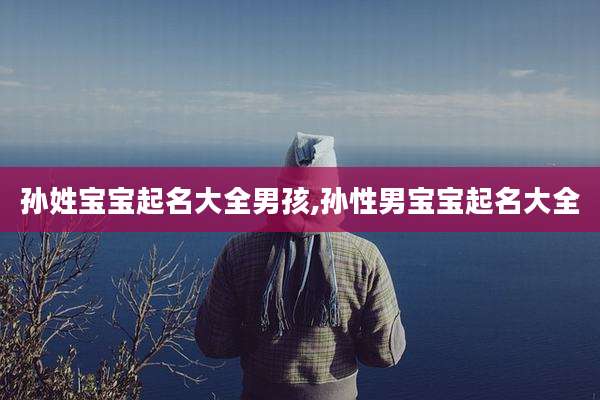 孙姓宝宝起名大全男孩,孙性男宝宝起名大全