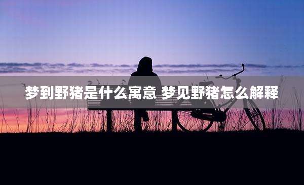 梦到野猪是什么寓意 梦见野猪怎么解释