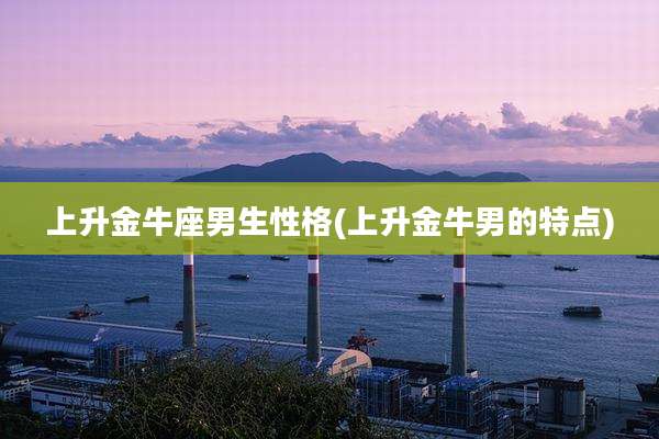 上升金牛座男生性格(上升金牛男的特点)