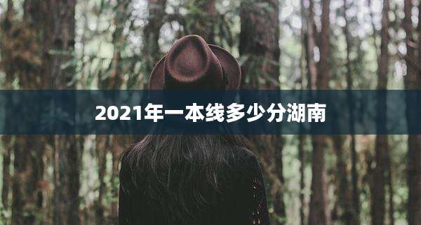2021年一本线多少分湖南