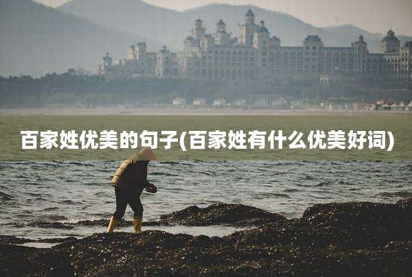 百家姓优美的句子(百家姓有什么优美好词)
