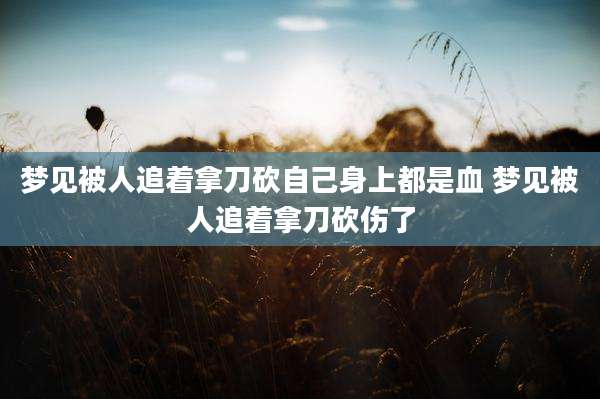 梦见被人追着拿刀砍自己身上都是血 梦见被人追着拿刀砍伤了