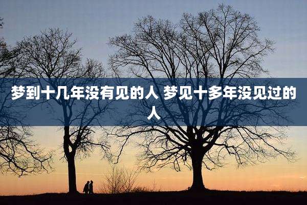 梦到十几年没有见的人 梦见十多年没见过的人