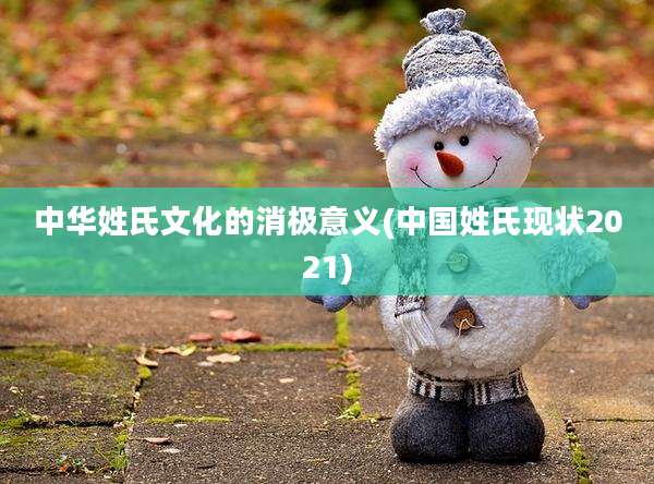 中华姓氏文化的消极意义(中国姓氏现状2021)