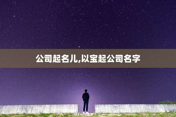 公司起名儿,以宝起公司名字