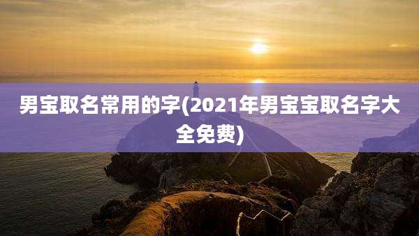 男宝取名常用的字(2021年男宝宝取名字大全免费)