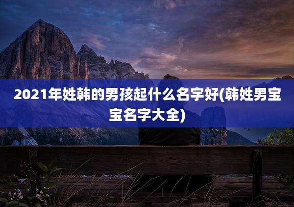 2021年姓韩的男孩起什么名字好(韩姓男宝宝名字大全)