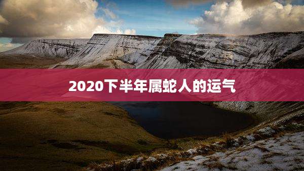 2020下半年属蛇人的运气