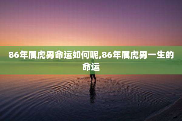 86年属虎男命运如何呢,86年属虎男一生的命运