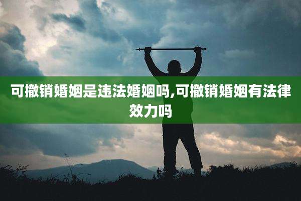 可撤销婚姻是违法婚姻吗,可撤销婚姻有法律效力吗