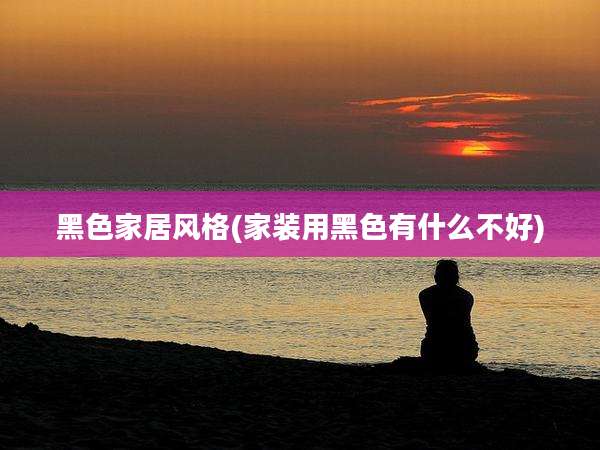 黑色家居风格(家装用黑色有什么不好)