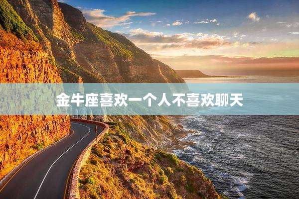 金牛座喜欢一个人不喜欢聊天