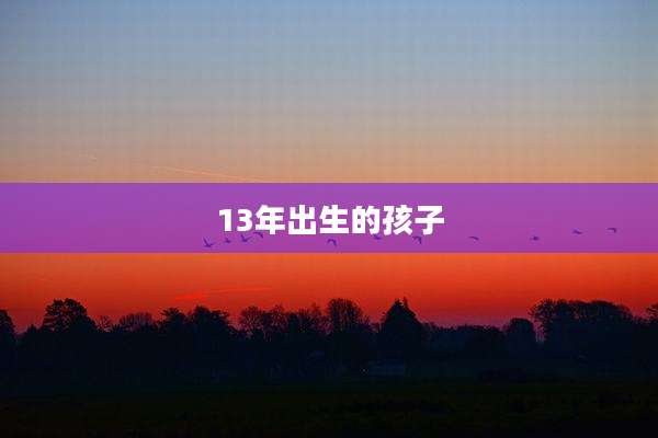 13年出生的孩子