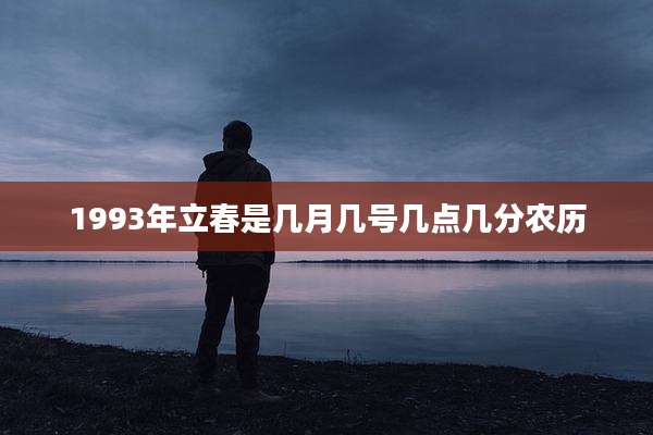 1993年立春是几月几号几点几分农历