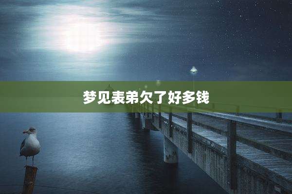 梦见表弟欠了好多钱