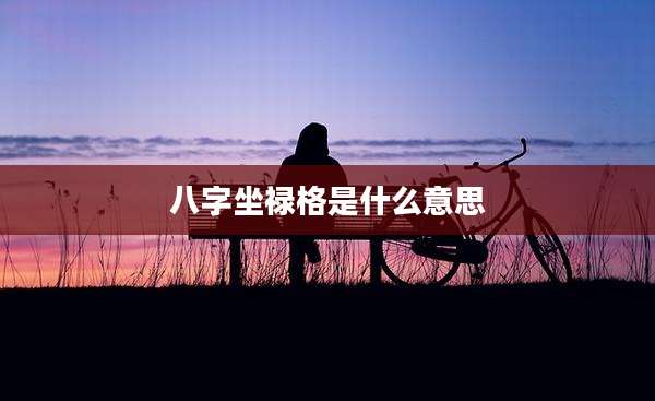 八字坐禄格是什么意思