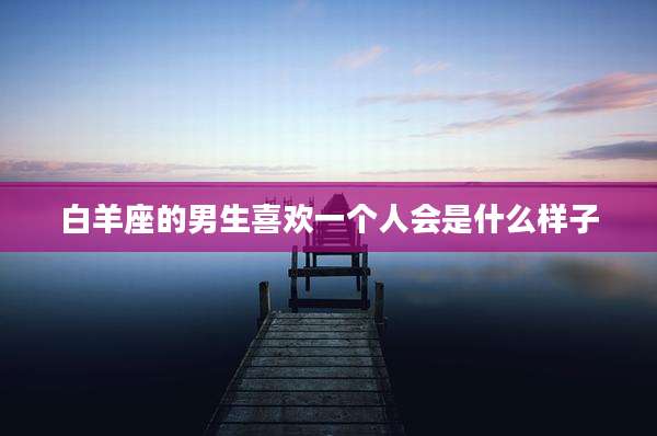 白羊座的男生喜欢一个人会是什么样子