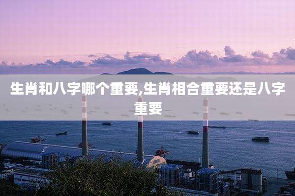 生肖和八字哪个重要,生肖相合重要还是八字重要