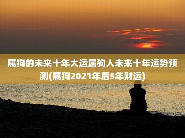 属狗的未来十年大运属狗人未来十年运势预测(属狗2021年后5年财运)