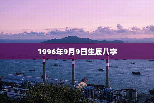 1996年9月9日生辰八字