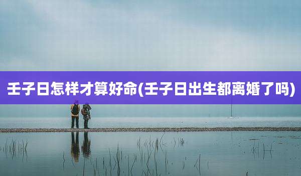 壬子日怎样才算好命(壬子日出生都离婚了吗)