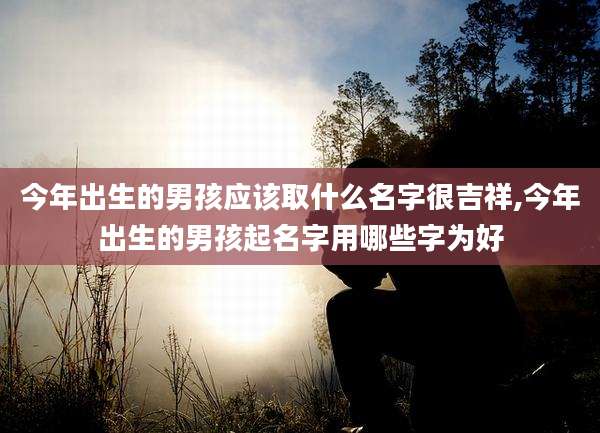 今年出生的男孩应该取什么名字很吉祥,今年出生的男孩起名字用哪些字为好
