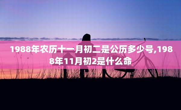 1988年农历十一月初二是公历多少号,1988年11月初2是什么命