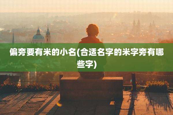 偏旁要有米的小名(合适名字的米字旁有哪些字)