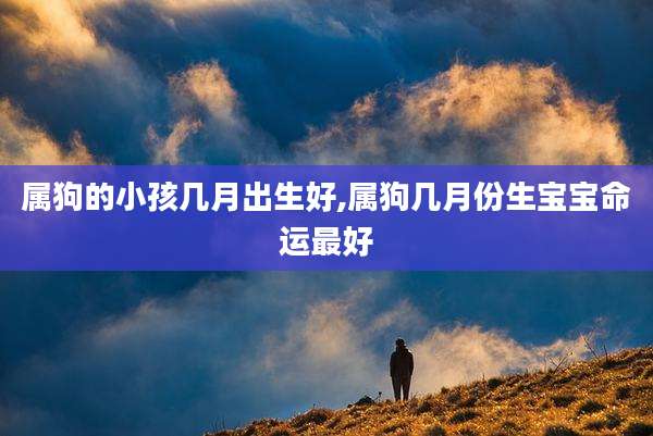 属狗的小孩几月出生好,属狗几月份生宝宝命运最好