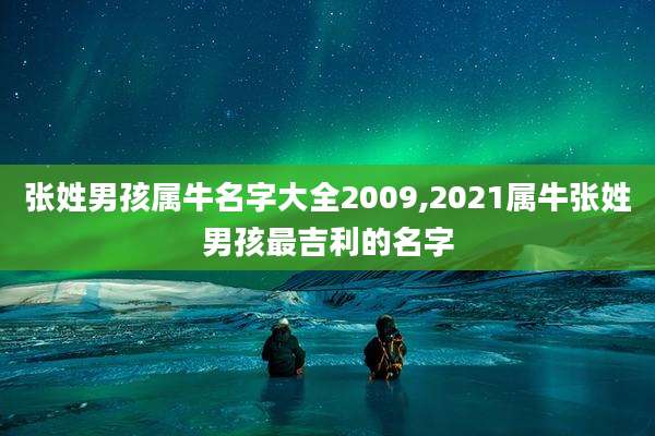张姓男孩属牛名字大全2009,2021属牛张姓男孩最吉利的名字