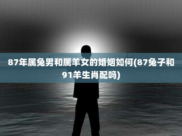 87年属兔男和属羊女的婚姻如何(87兔子和91羊生肖配吗)