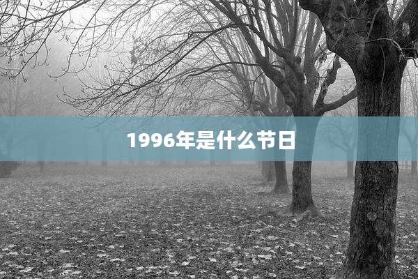 1996年是什么节日