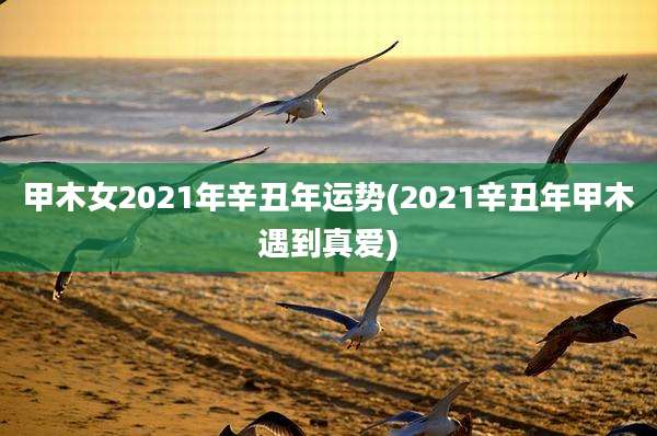 甲木女2021年辛丑年运势(2021辛丑年甲木遇到真爱)