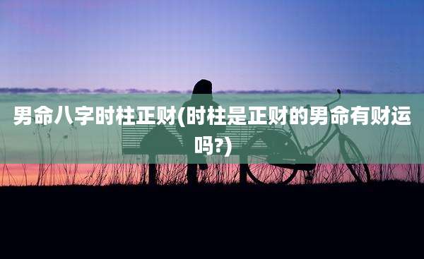 男命八字时柱正财(时柱是正财的男命有财运吗?)