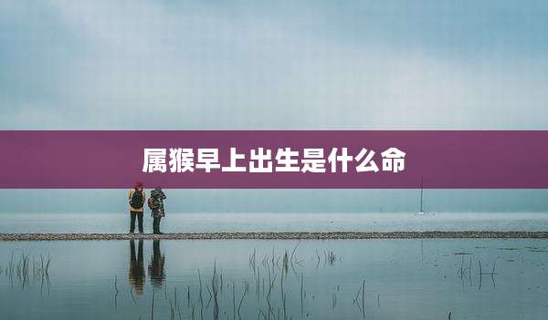 属猴早上出生是什么命