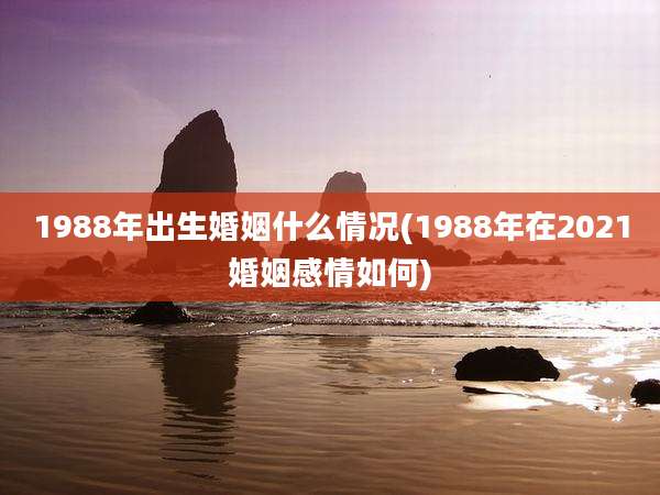 1988年出生婚姻什么情况(1988年在2021婚姻感情如何)