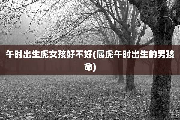 午时出生虎女孩好不好(属虎午时出生的男孩命)
