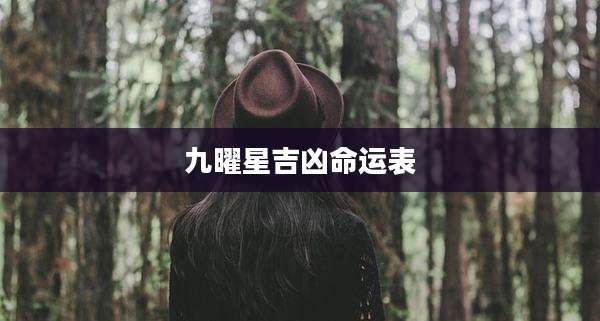 九曜星吉凶命运表