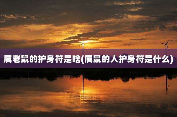 属老鼠的护身符是啥(属鼠的人护身符是什么)