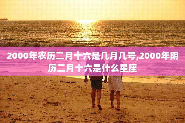2000年农历二月十六是几月几号,2000年阴历二月十六是什么星座