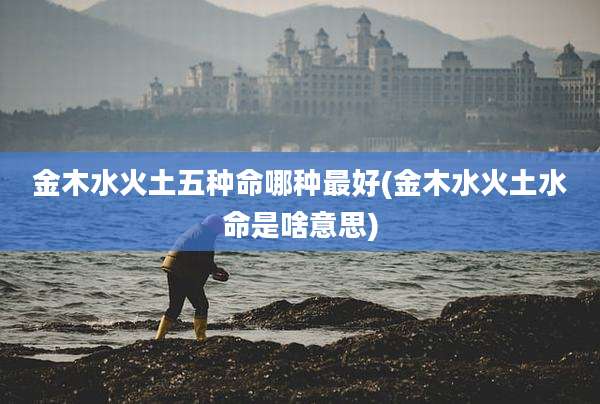 金木水火土五种命哪种最好(金木水火土水命是啥意思)