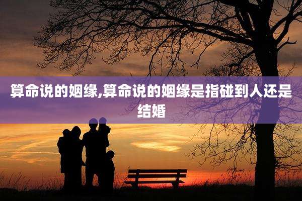 算命说的姻缘,算命说的姻缘是指碰到人还是结婚