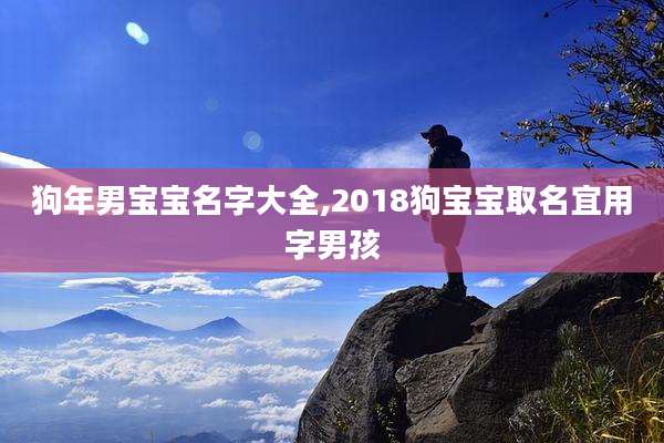 狗年男宝宝名字大全,2018狗宝宝取名宜用字男孩