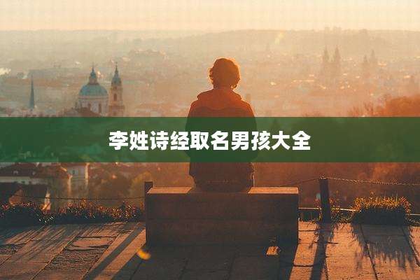 李姓诗经取名男孩大全