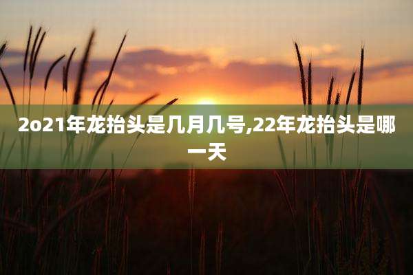 2o21年龙抬头是几月几号,22年龙抬头是哪一天