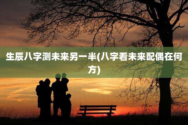 生辰八字测未来另一半(八字看未来配偶在何方)