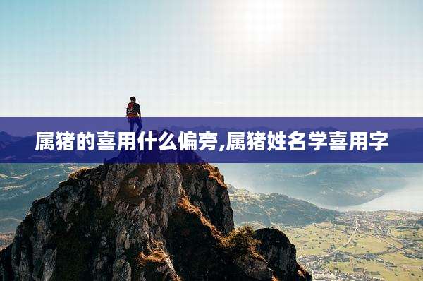 属猪的喜用什么偏旁,属猪姓名学喜用字