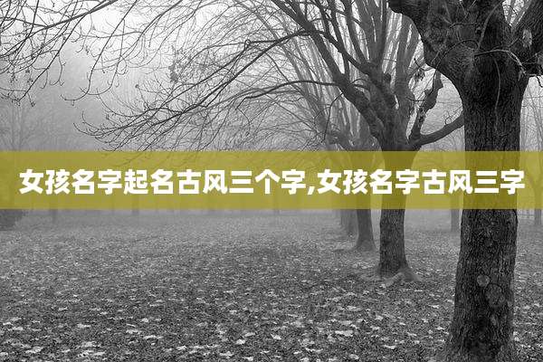 女孩名字起名古风三个字,女孩名字古风三字