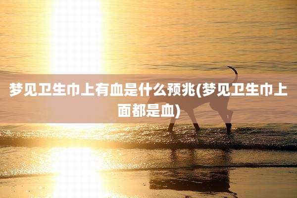 梦见卫生巾上有血是什么预兆(梦见卫生巾上面都是血)