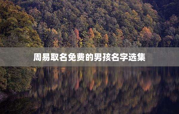 周易取名免费的男孩名字选集